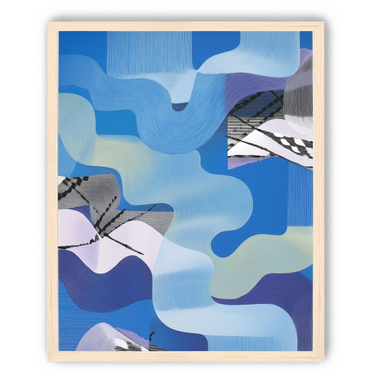 Waves within blue blocks
