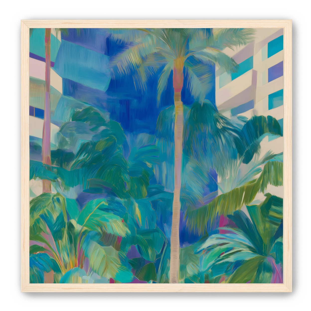 Palm shade between towers
