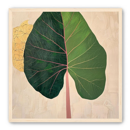 Split green leaf portrait