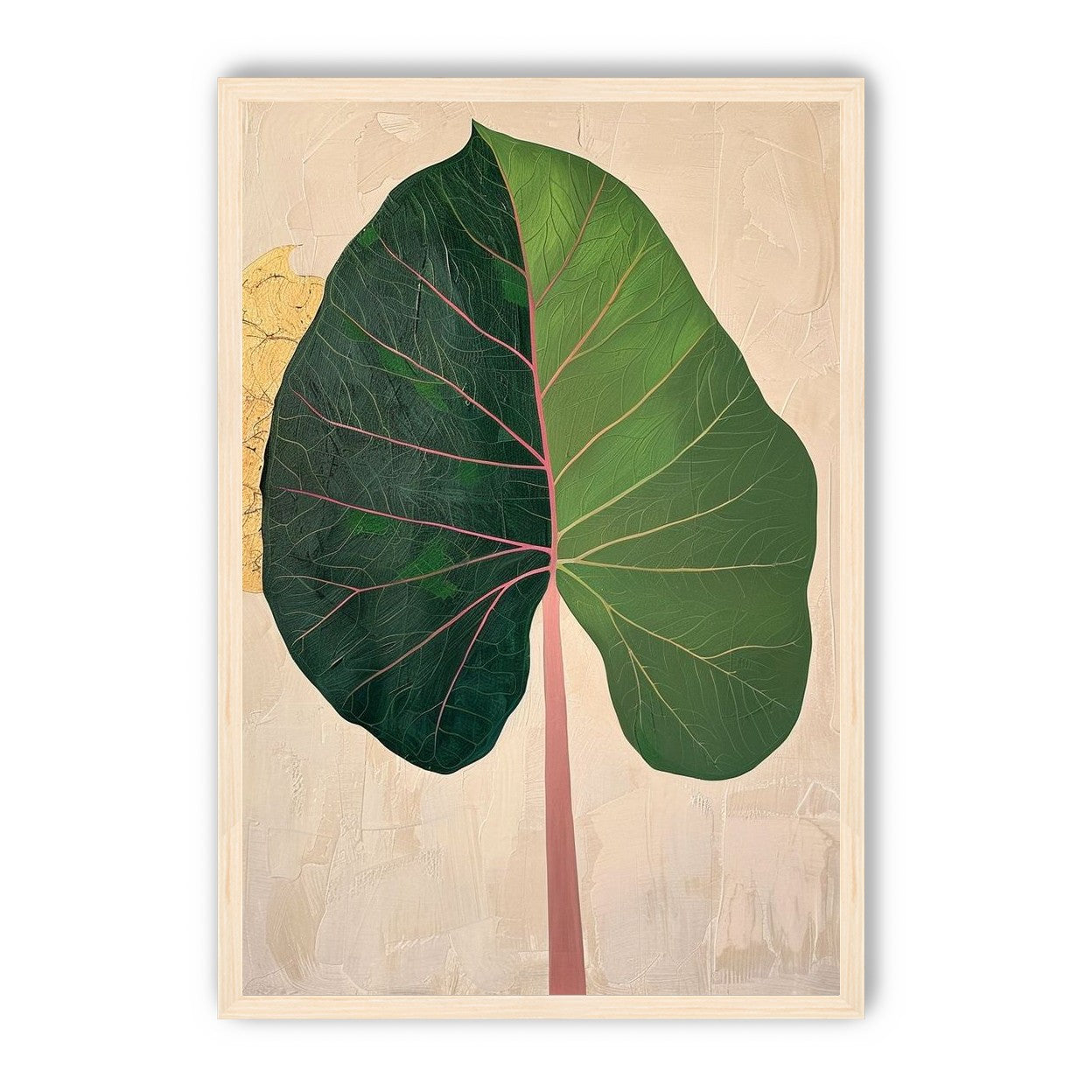Split green leaf portrait