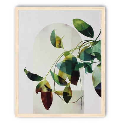 Leaves in a pale halo