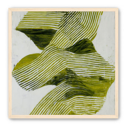 Olive stripes across white