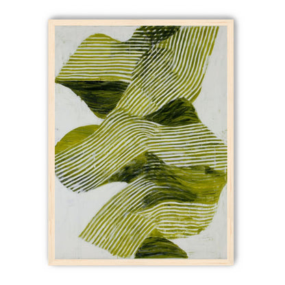 Olive stripes across white