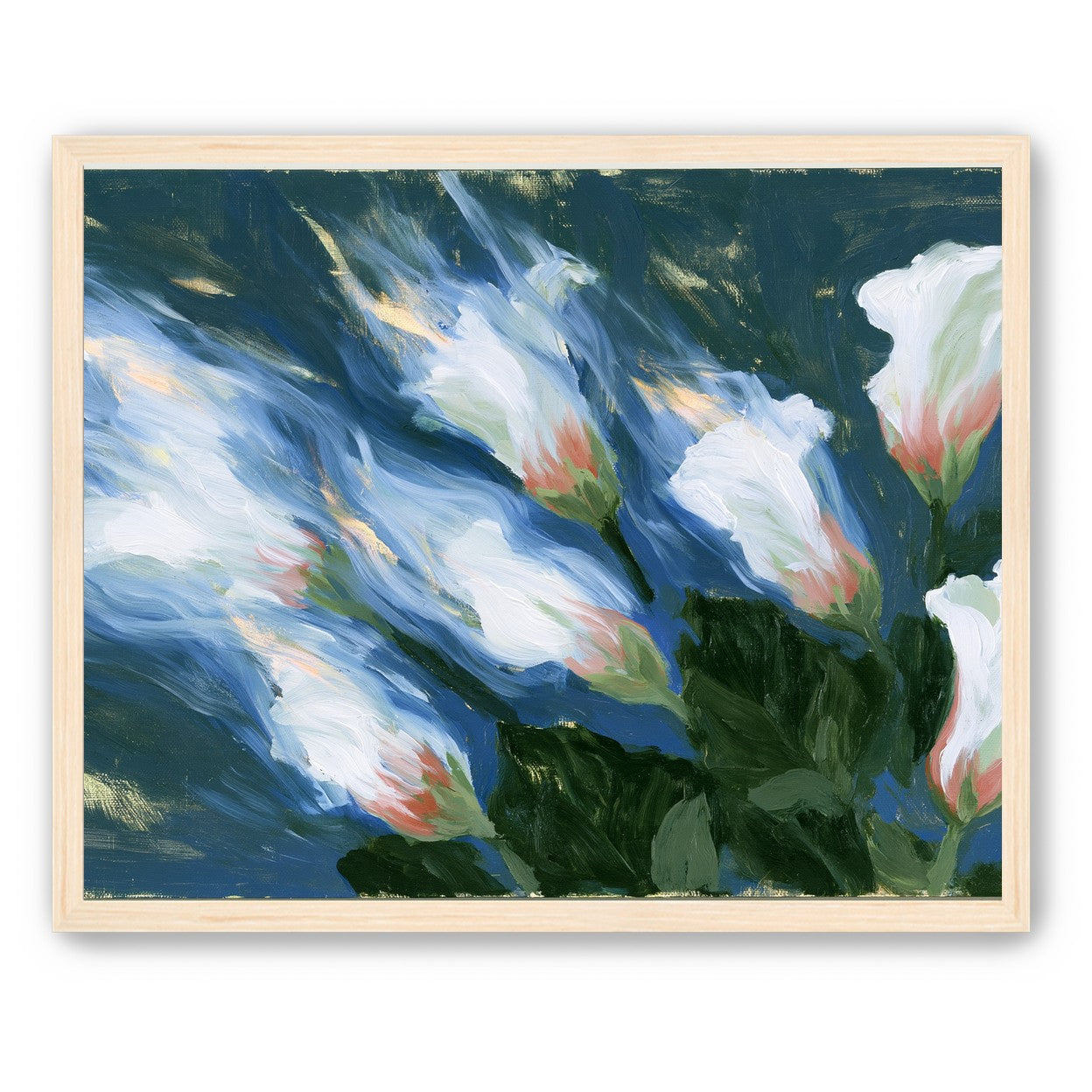 Blue wind through white lilies