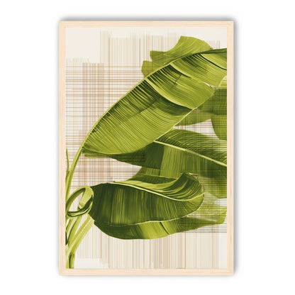 Banana leaves against the grid