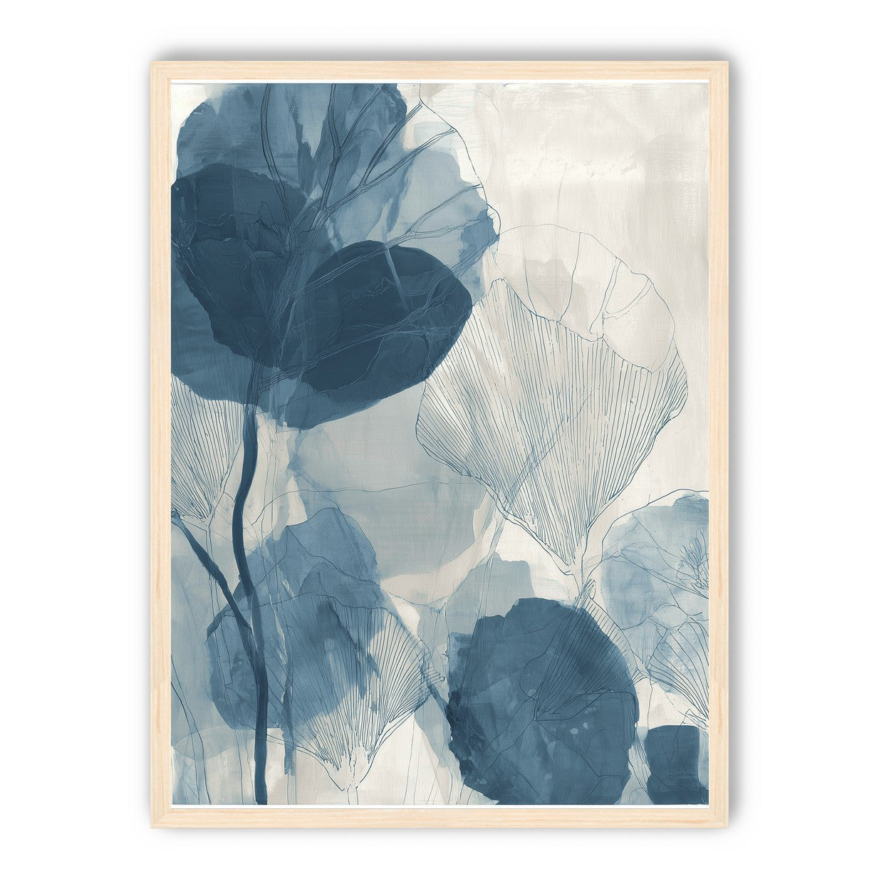 Indigo leaves on paper