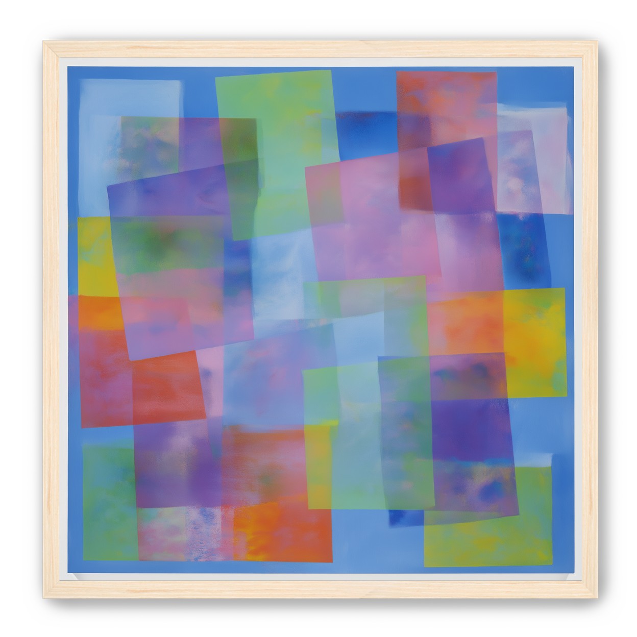 Blue field under shifting pastels