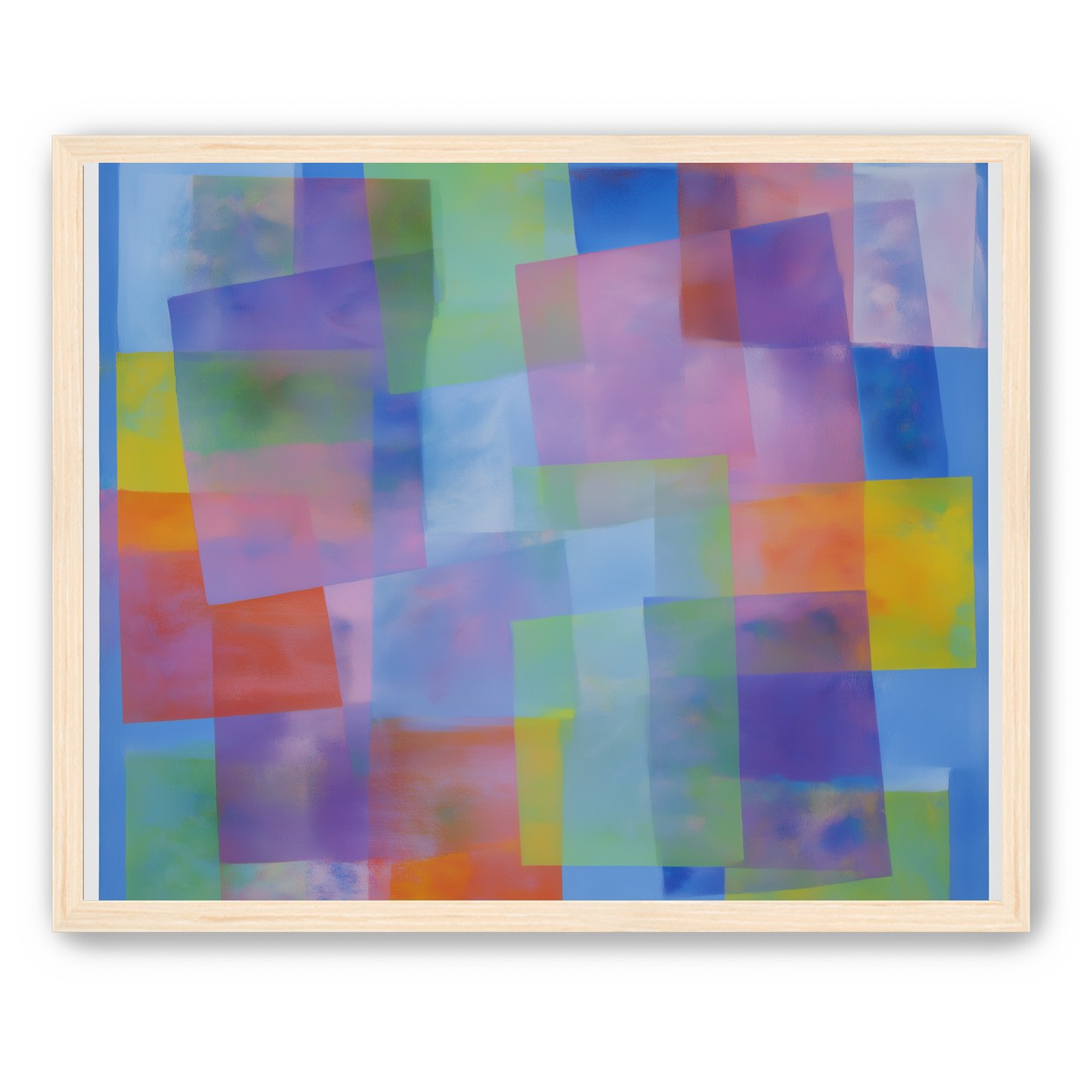 Blue field under shifting pastels