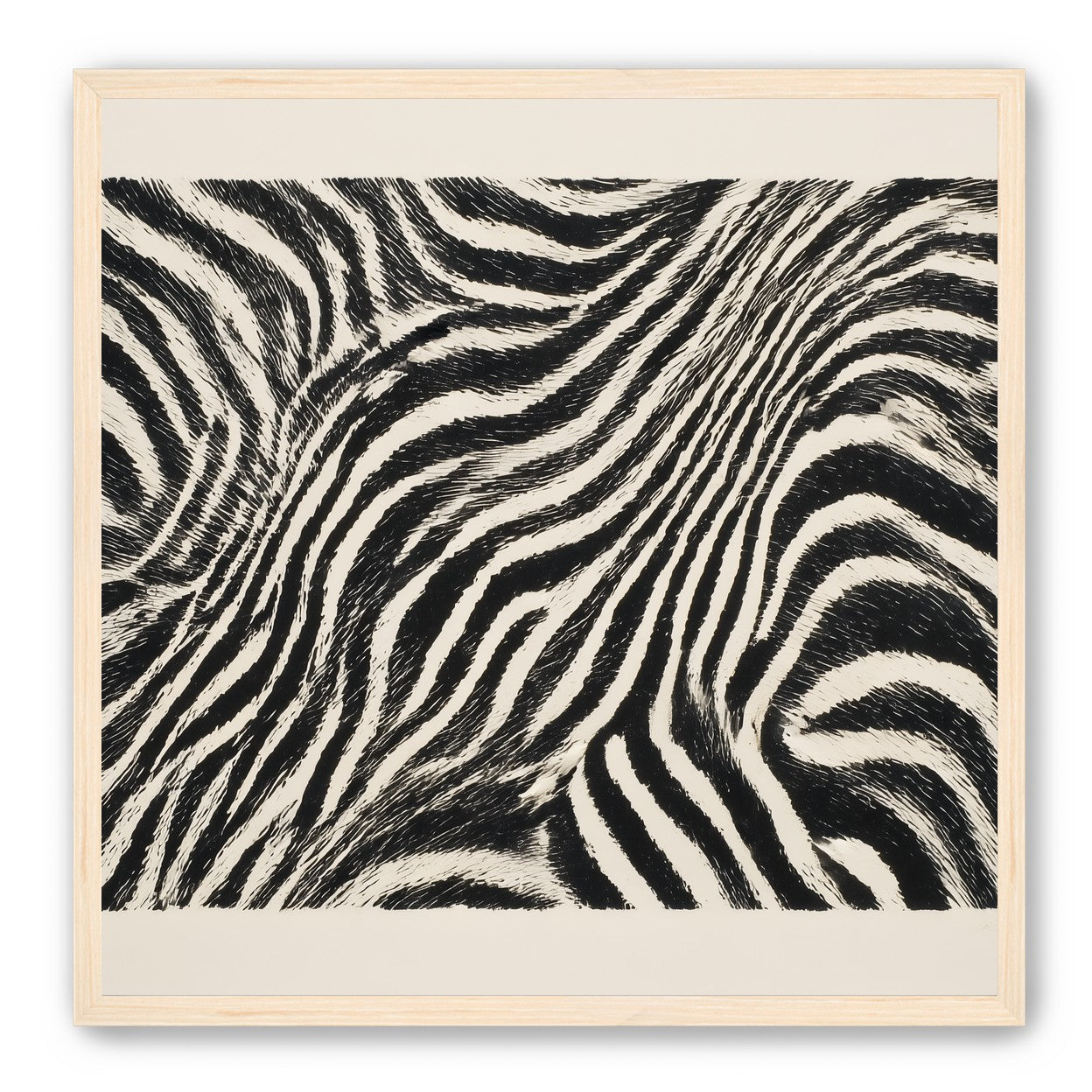 Zebra stripes across the frame