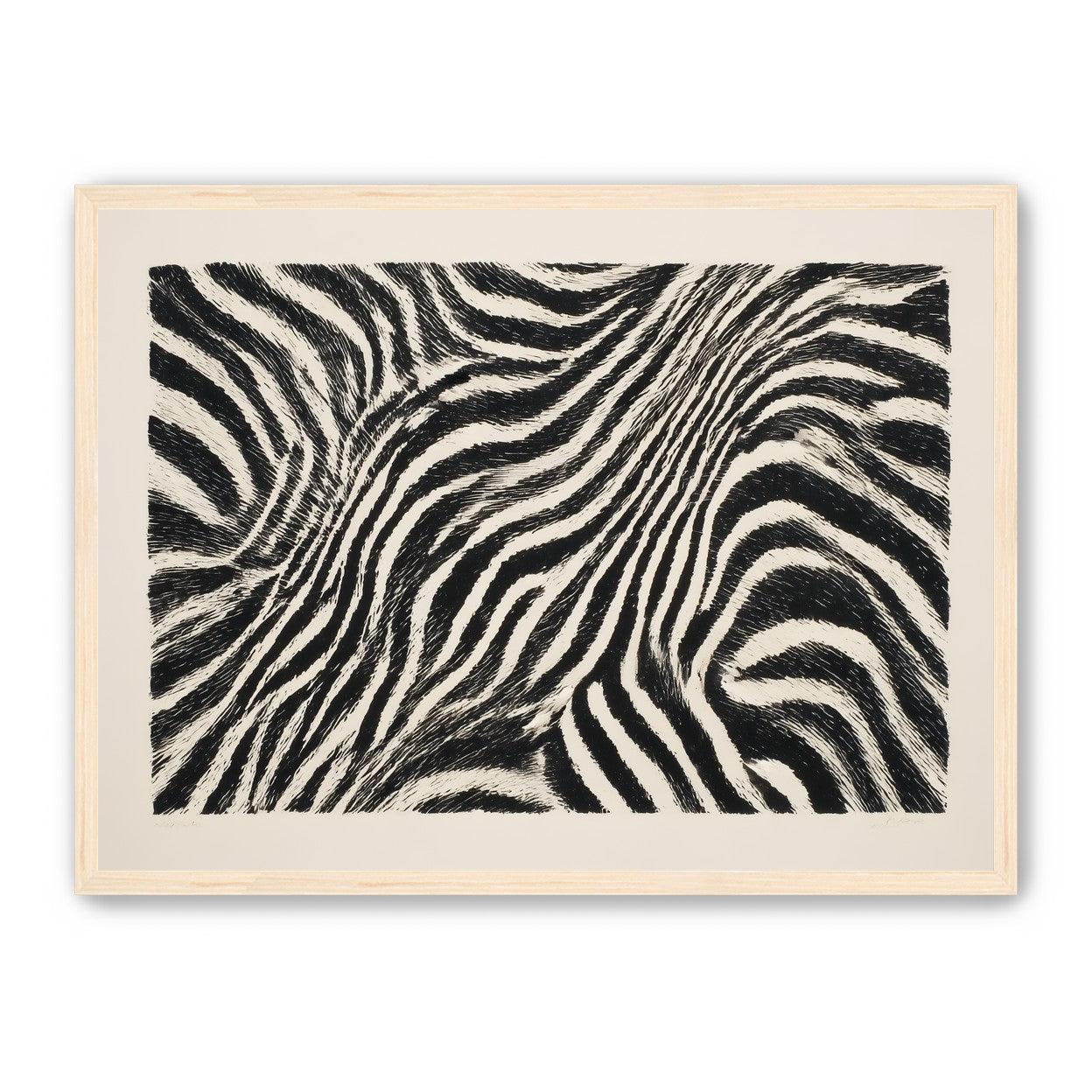 Zebra stripes across the frame