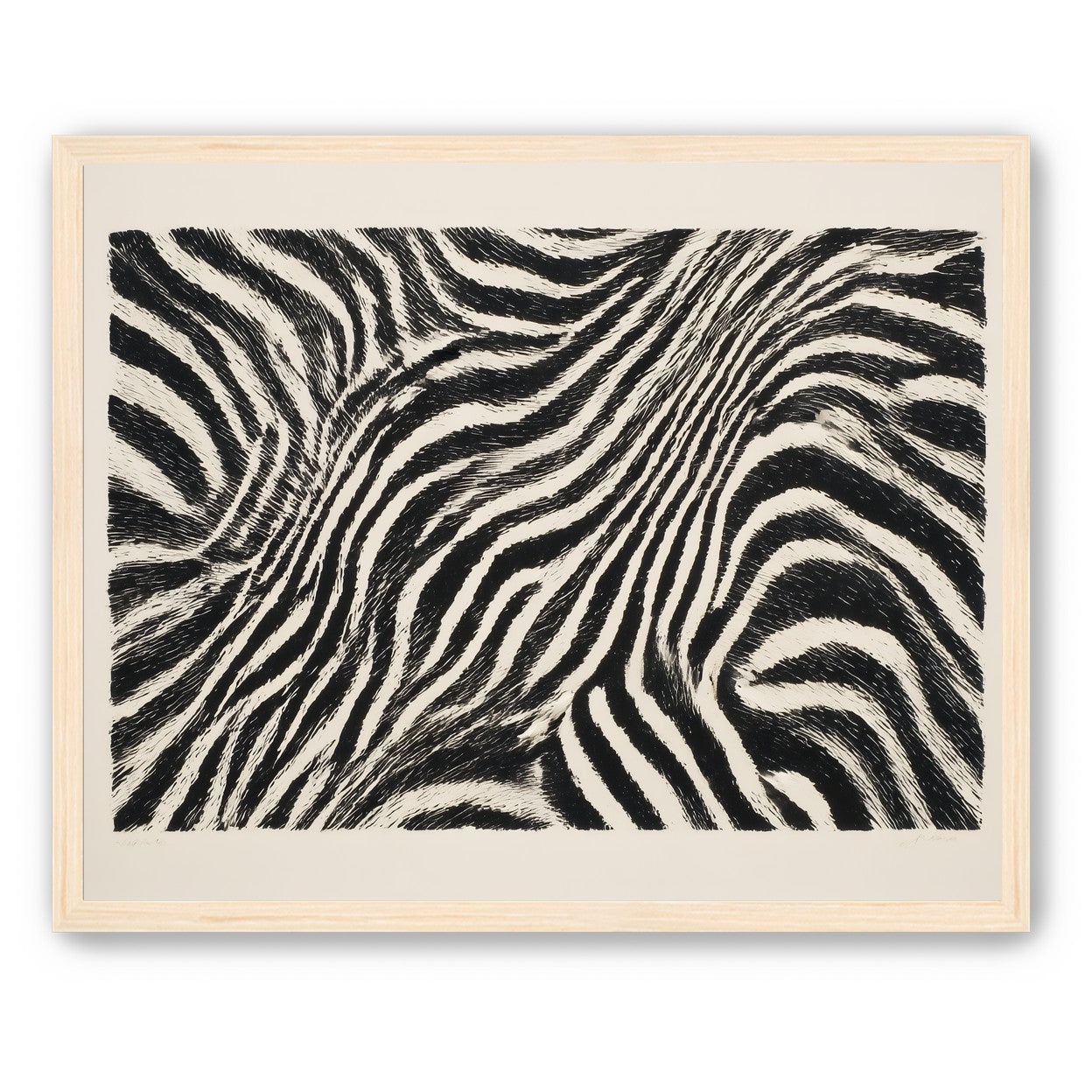 Zebra stripes across the frame
