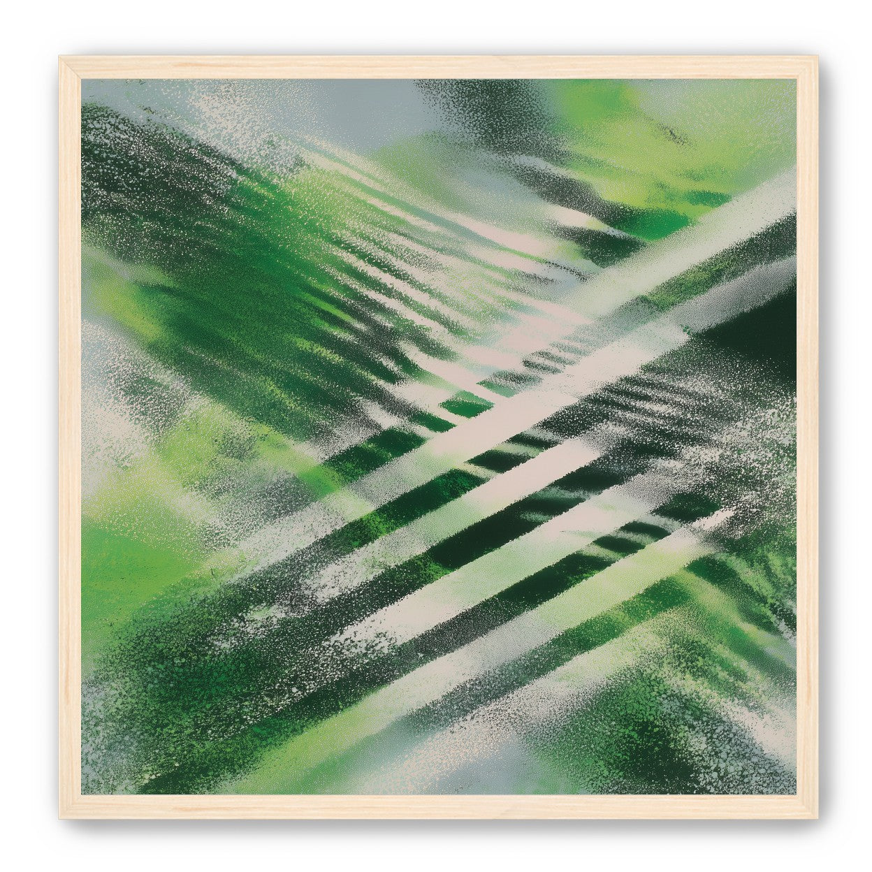 White X across green field