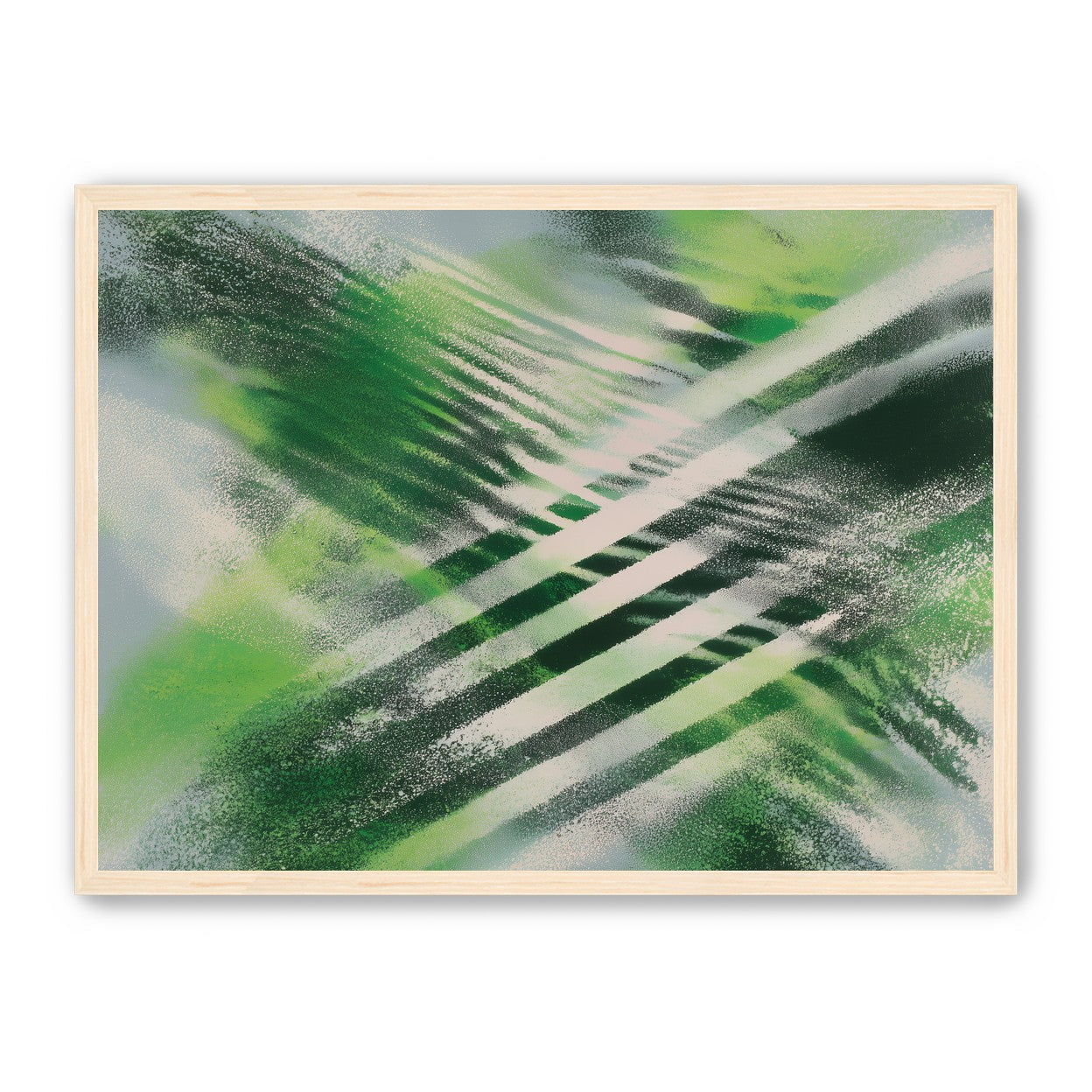 White X across green field