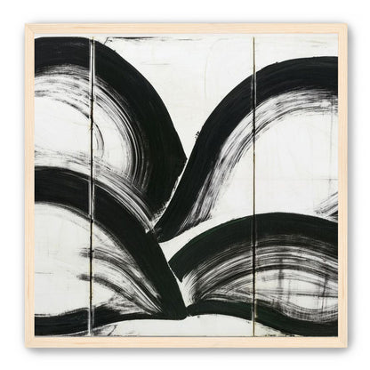 Black arcs across white panels