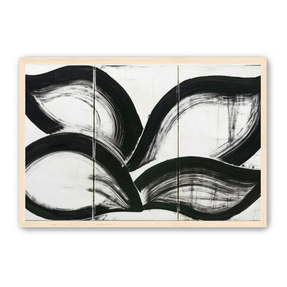 Black arcs across white panels