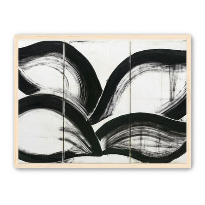 Black arcs across white panels