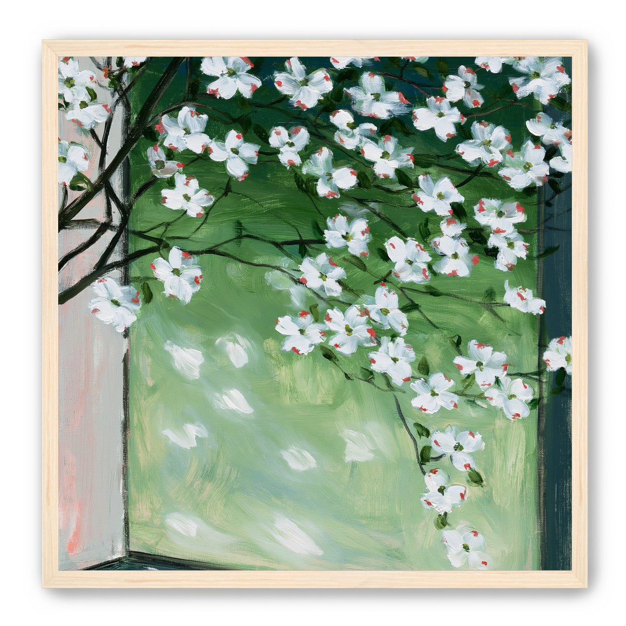 Blossoms at the windowpane