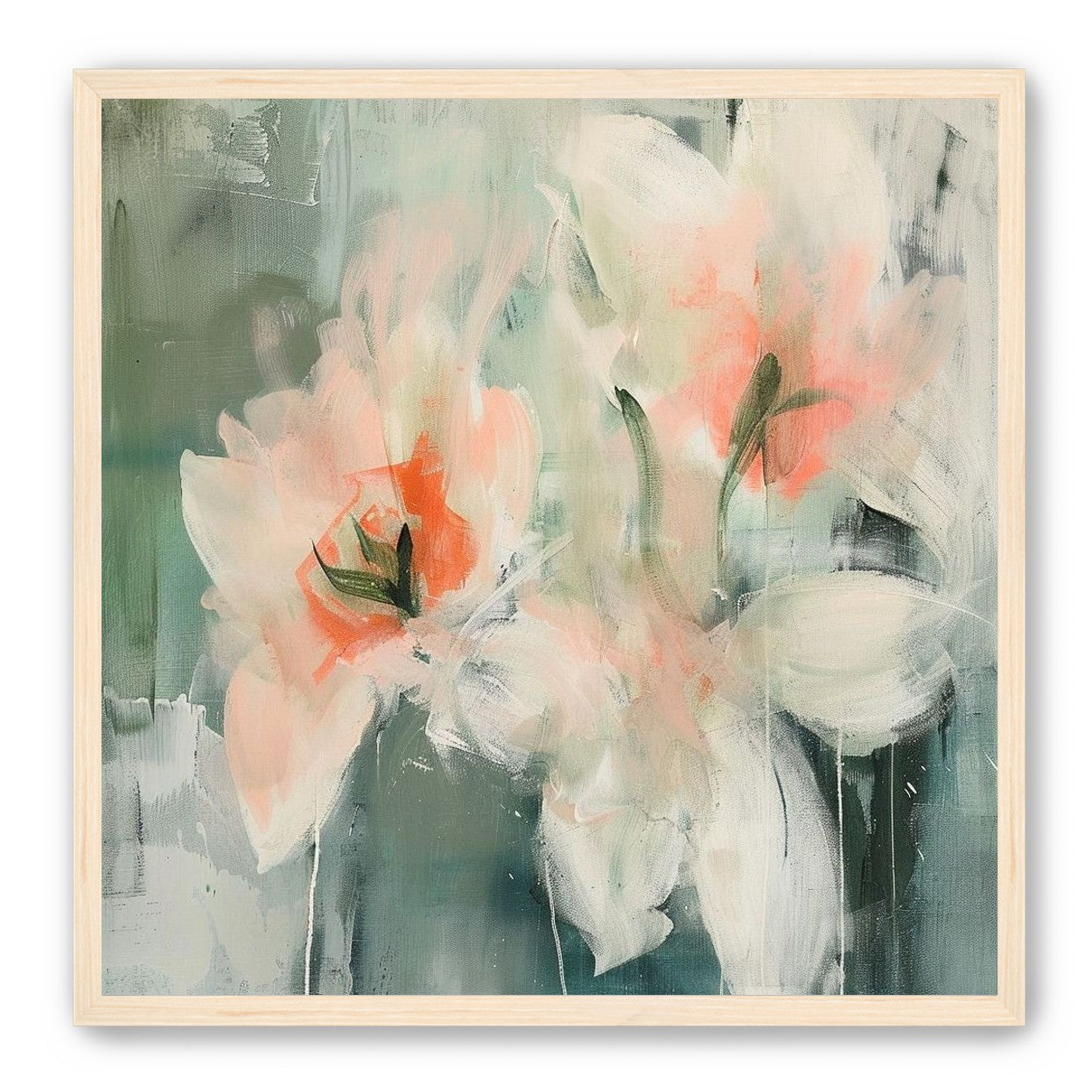 Pale blooms in quiet paint