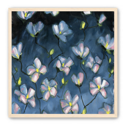 Soft blossoms in blue dusk