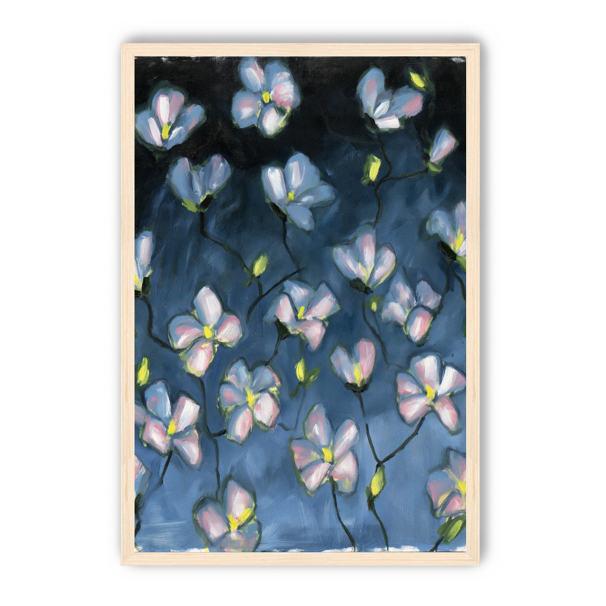 Soft blossoms in blue dusk