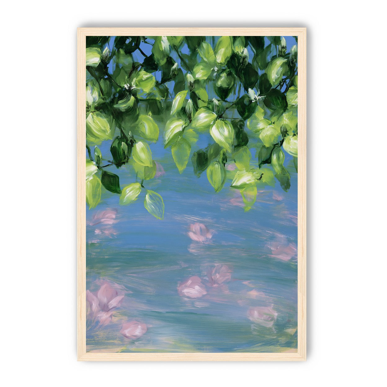 Petals under the leaves
