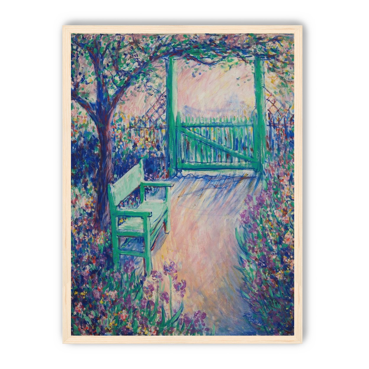 Green chair within the porch