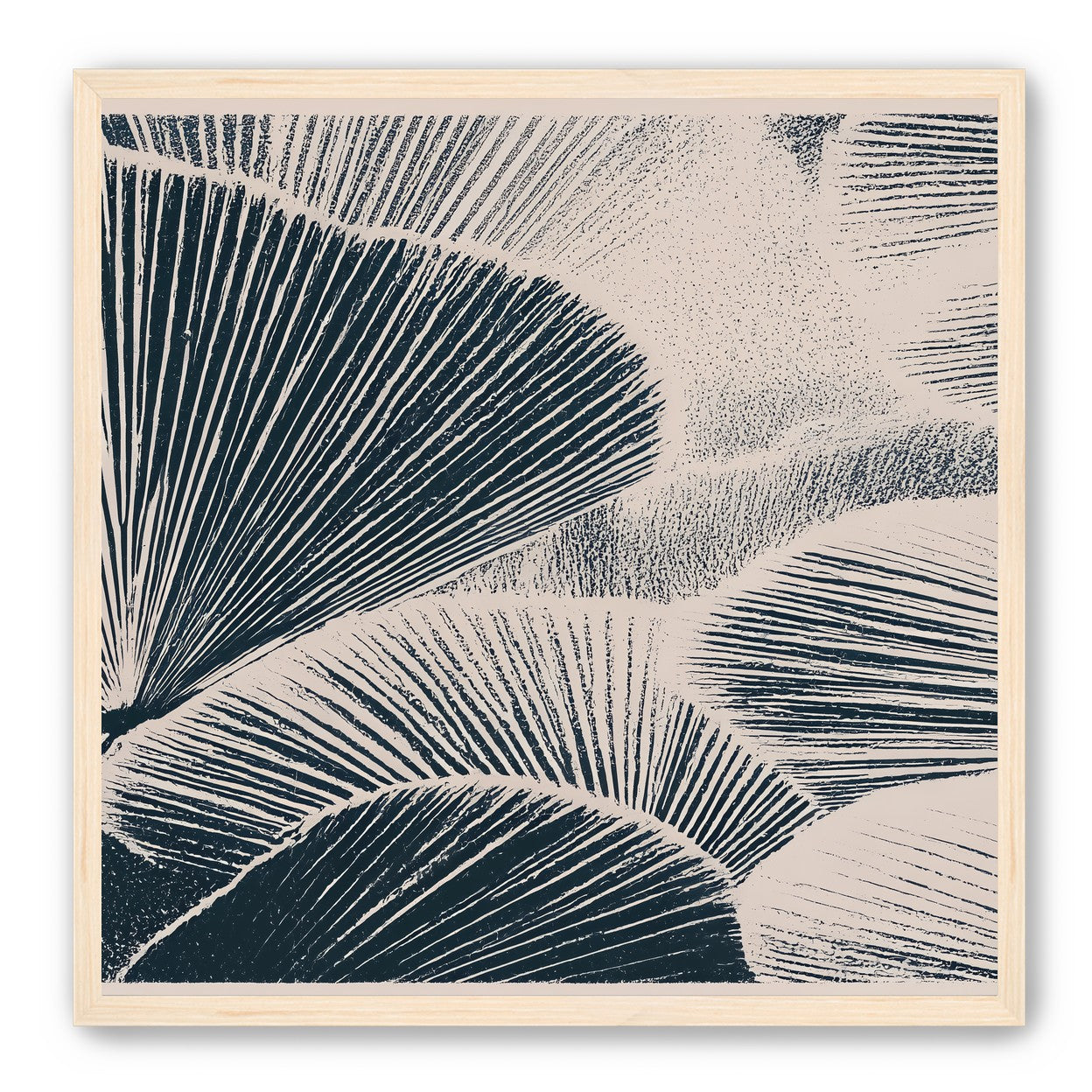 Ink shadows on palm fronds
