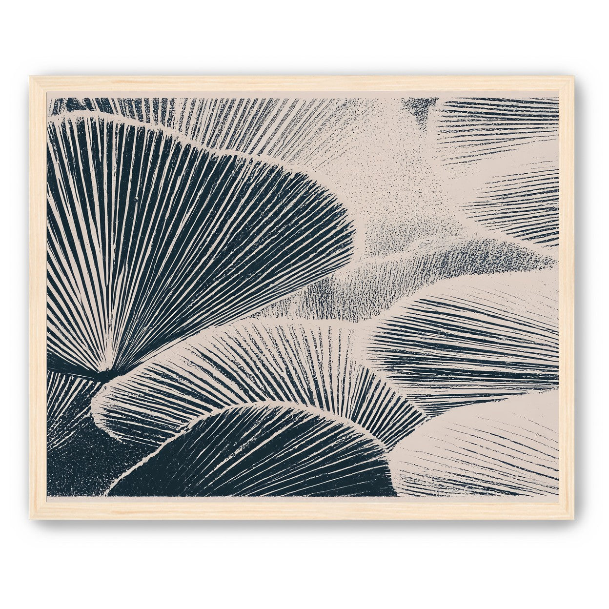 Ink shadows on palm fronds