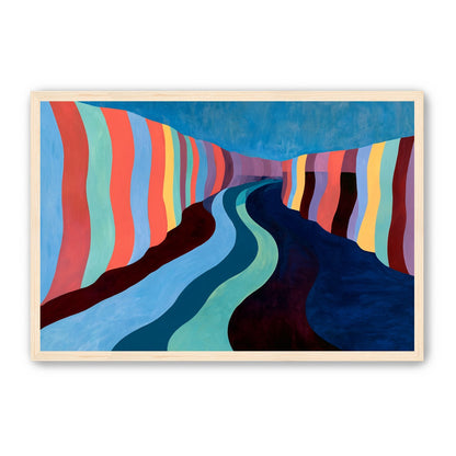 Coral stripes along the bend