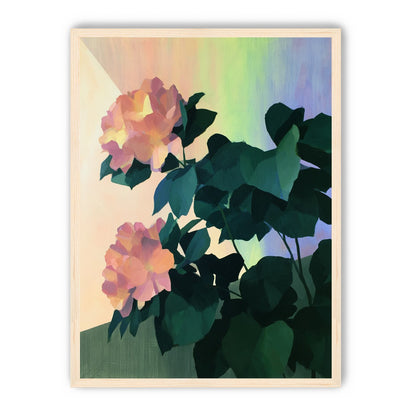 Roses against a pastel sky