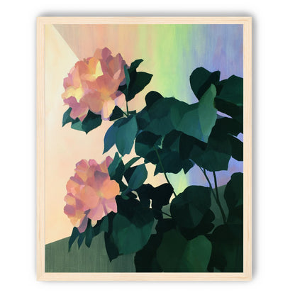 Roses against a pastel sky