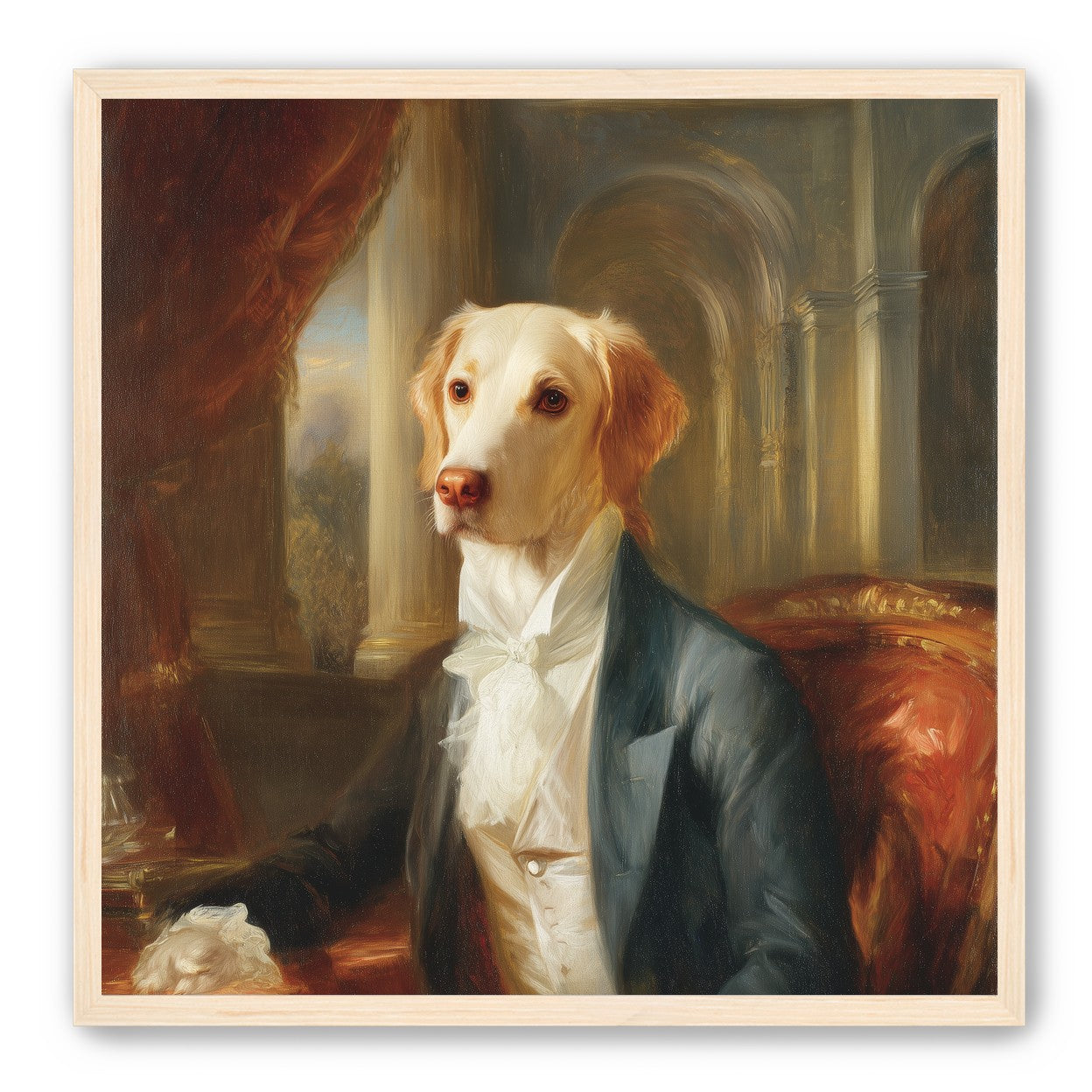 A dog in formal wear
