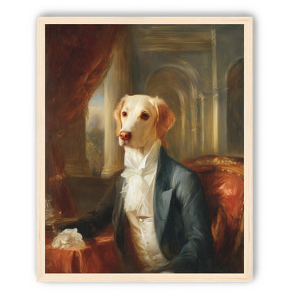 A dog in formal wear