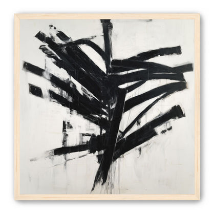 Black mass across white field