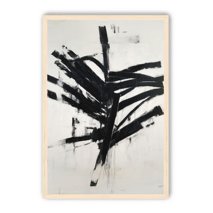 Black mass across white field