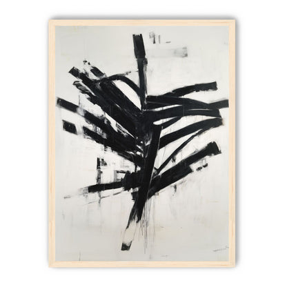 Black mass across white field
