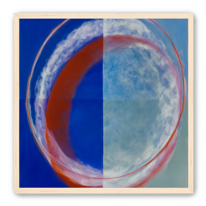 Red rim on divided blue