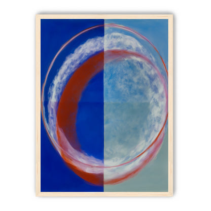 Red rim on divided blue