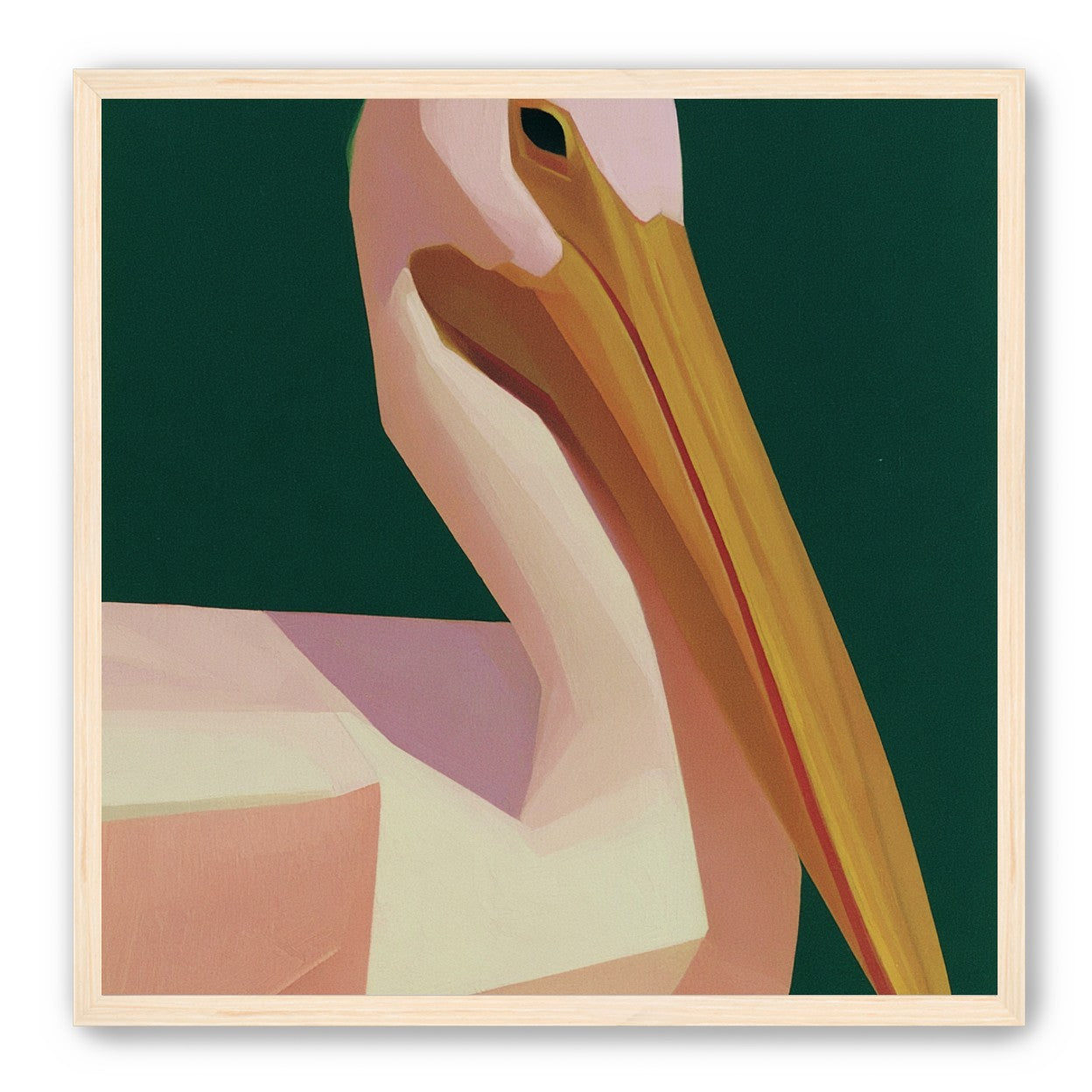 A pelican within green silence