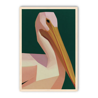 A pelican within green silence