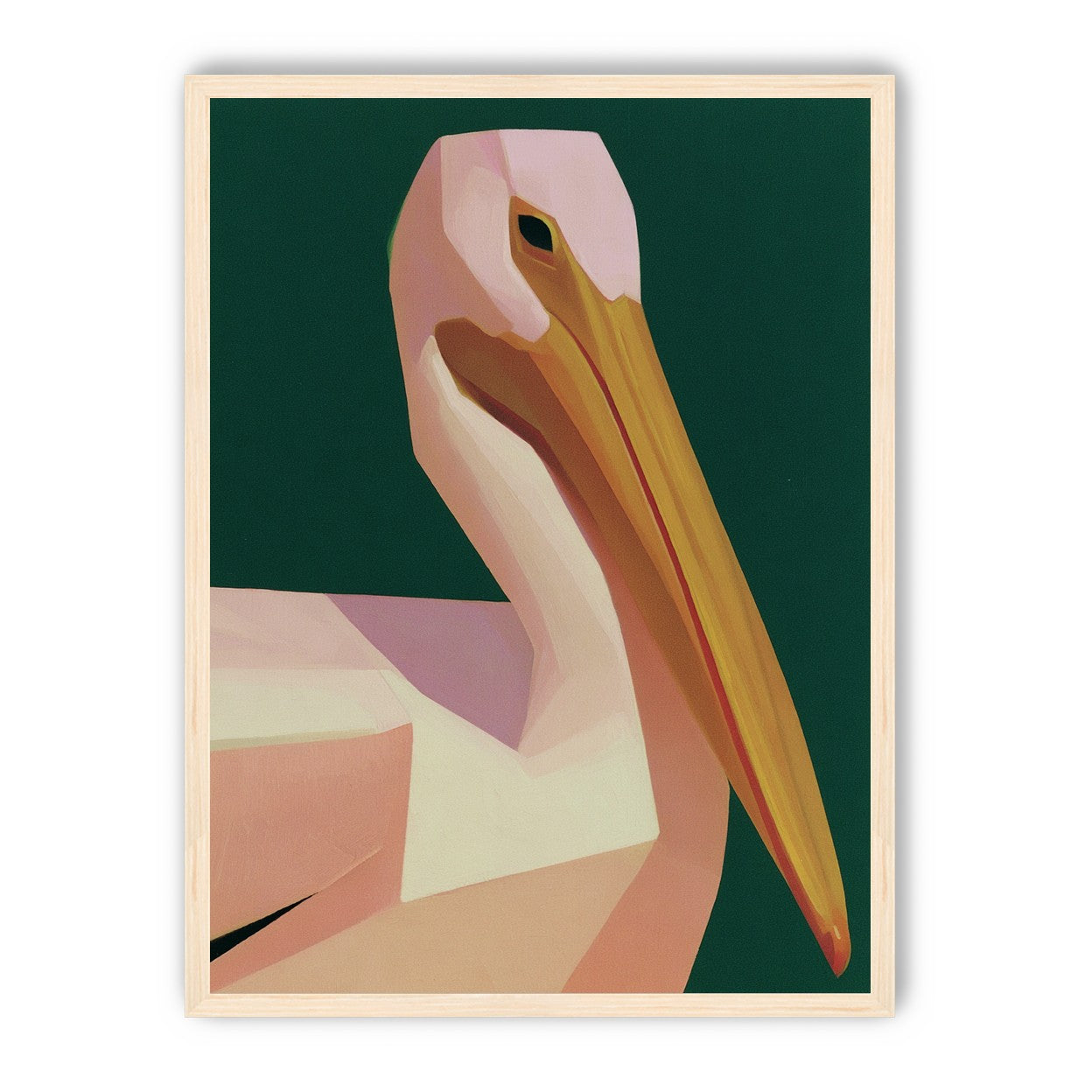 A pelican within green silence