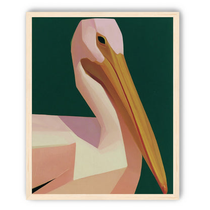 A pelican within green silence