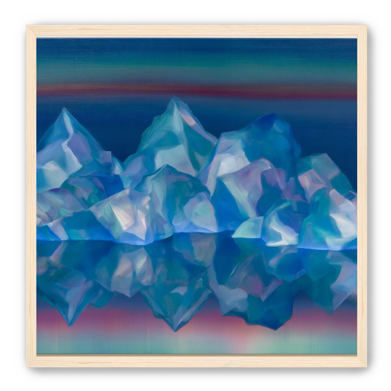 Icebergs in banded twilight