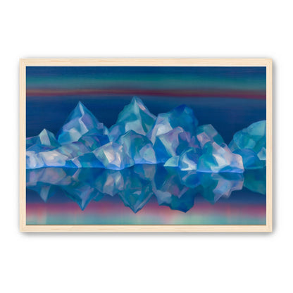 Icebergs in banded twilight