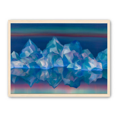 Icebergs in banded twilight
