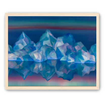 Icebergs in banded twilight