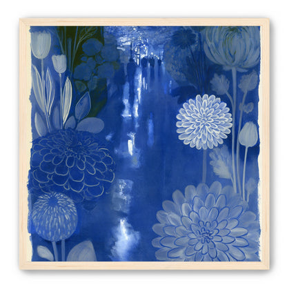 Blue garden night walk