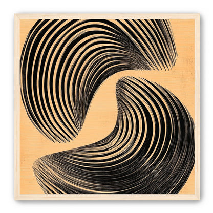 Black spiral on tan ground