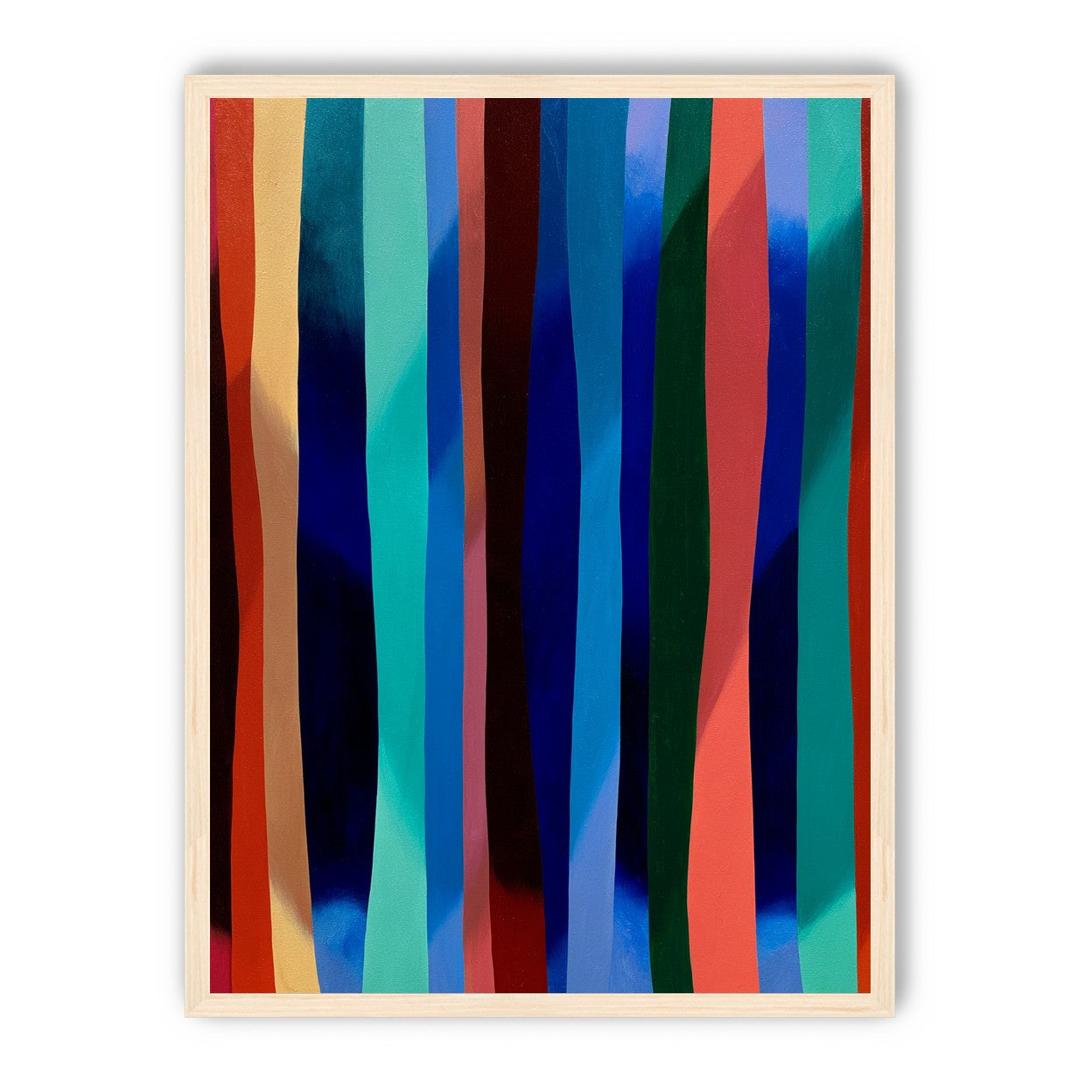 Blue shadow under bright stripes
