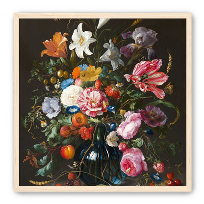 Butterflies over the blue vase